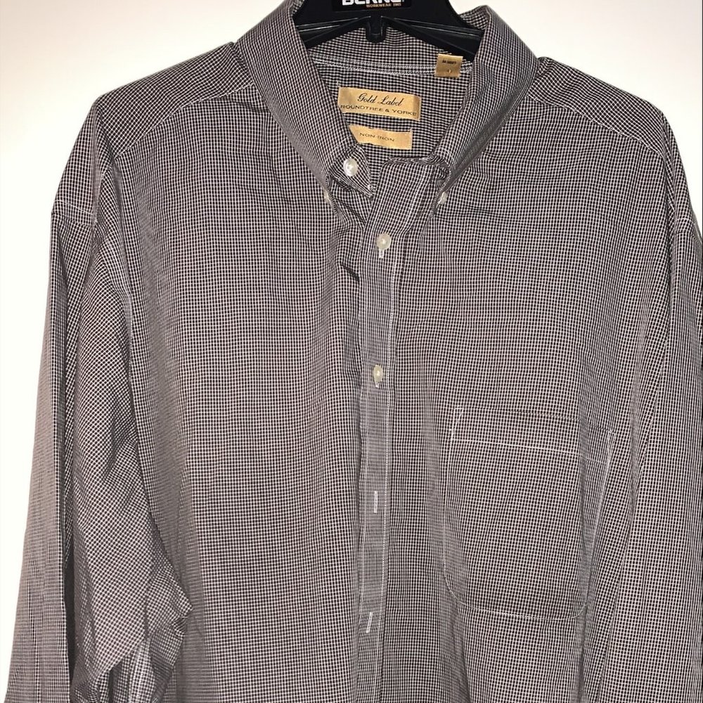 RoundTree & Yorke GOLD LABEL Non Iron Performance L/S Shirt sz 3XL XXL